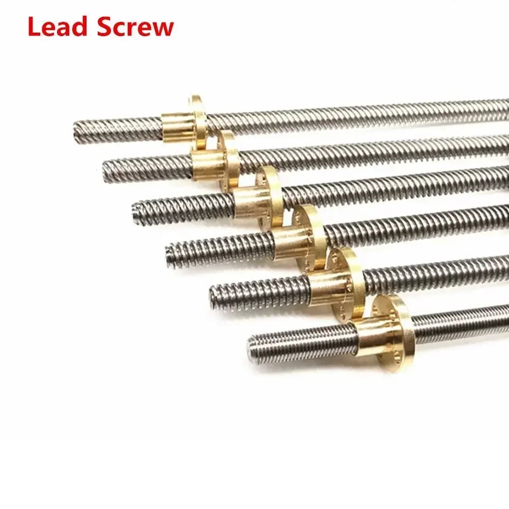 Трапециевидный винт T8 из нержавеющей стали 8 мм, lead 8mm, 400mm