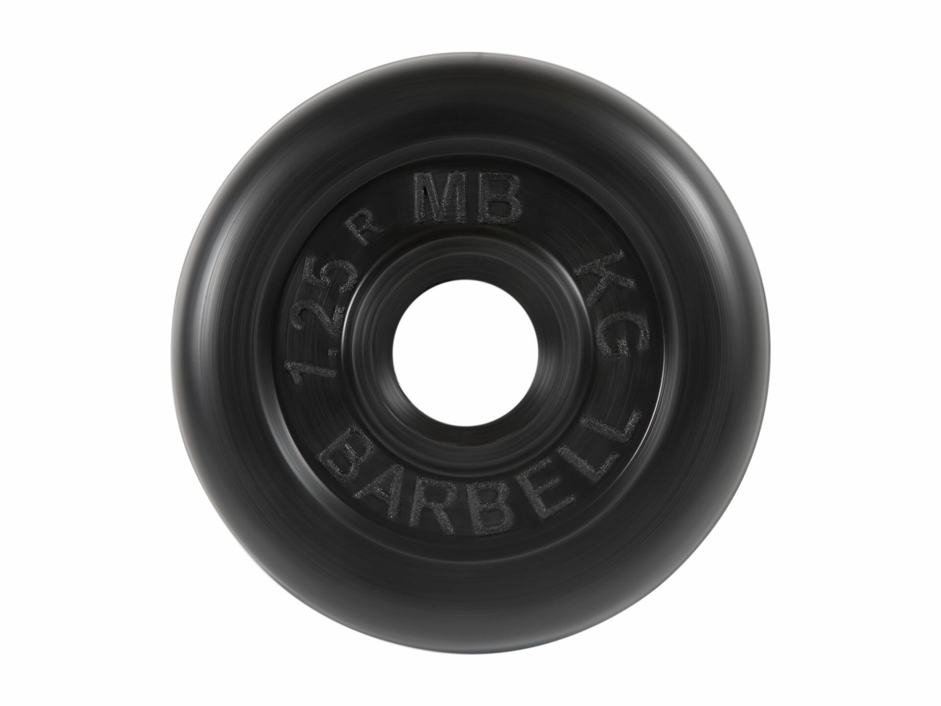 Блины для штанги и гантелей MB Barbell 1,25 кг 26 мм, стальная втулка, черный — фото 1