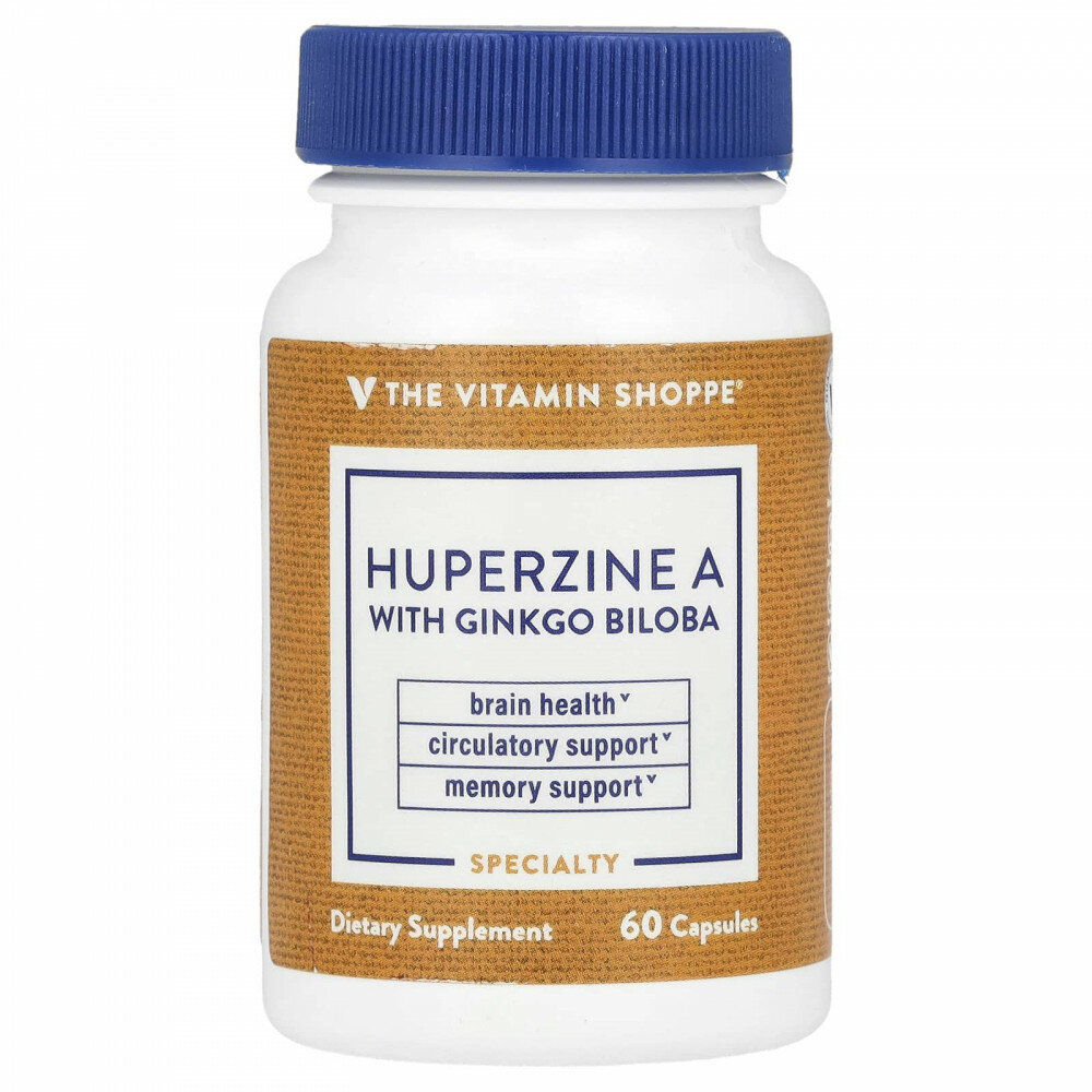 The Vitamin Shoppe, Гуперзин А с гинкго билоба, 60 капсул