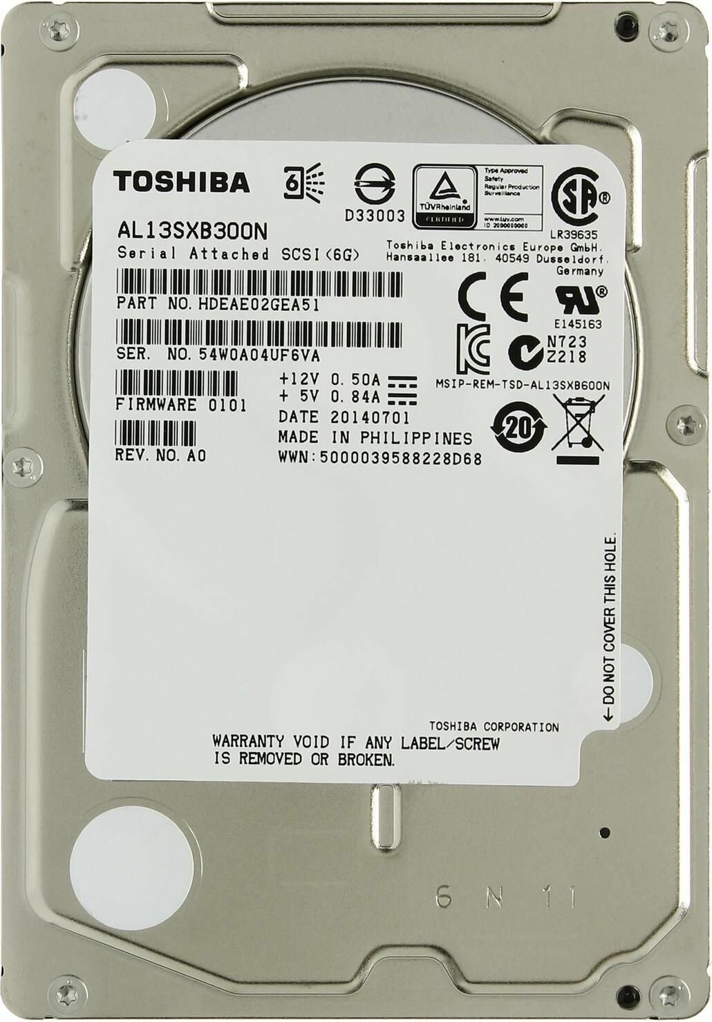 Жесткий диск Toshiba Enterprise Performance 15K AL13SXB300N - фото №8
