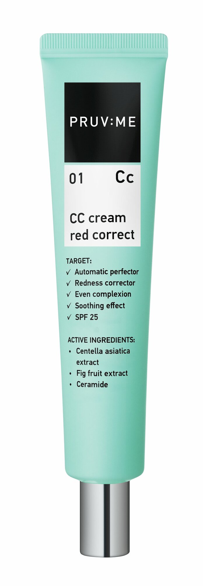 PRUV: ME Сс 01 СС cream red correct CC крем для лица корректирующий SPF25, 45 мл
