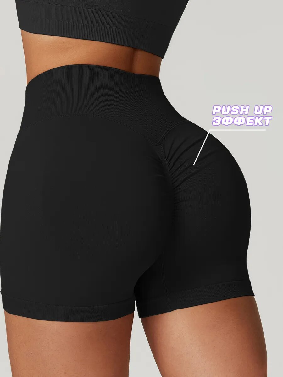 Велосипедки  Пушап для фитнеса и зала, размер M/L, черные — фото 1