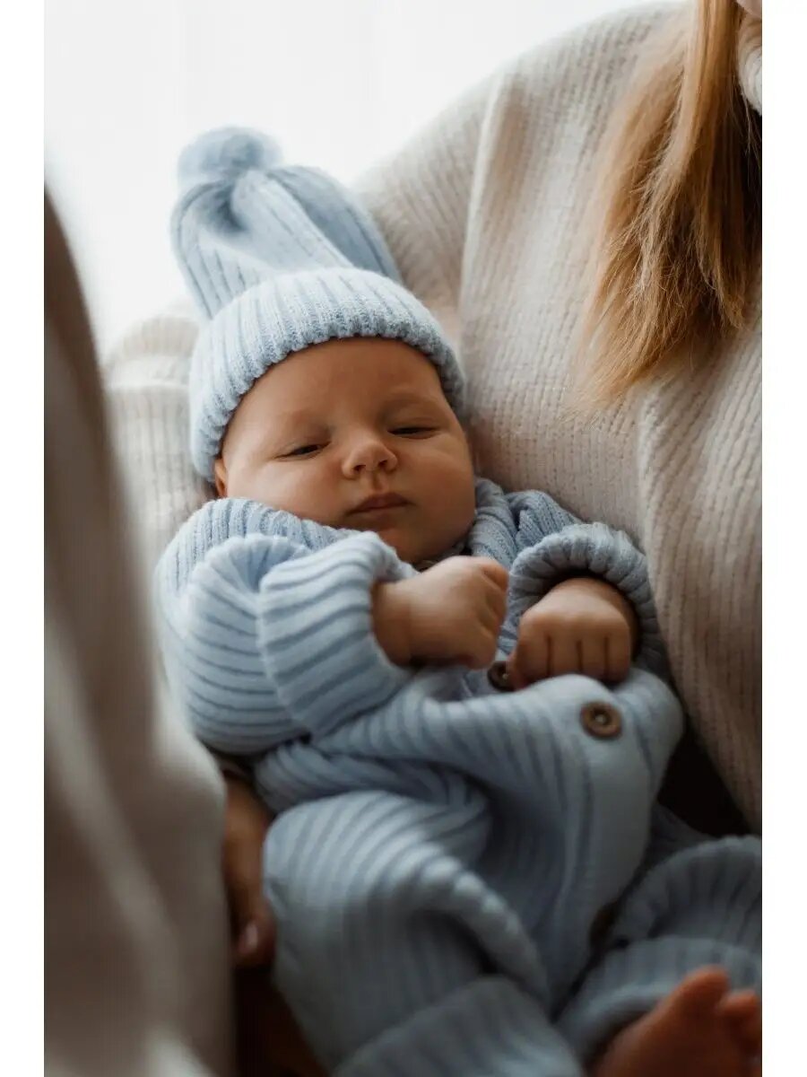 Комбинезон BABYGLORY Baby smile, цвет темно-синий графитовый