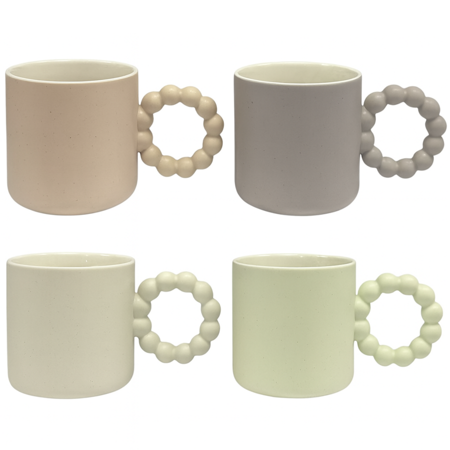 Набор керамических кружек, комплект включает 4 кружки объемом 330 мл каждая.