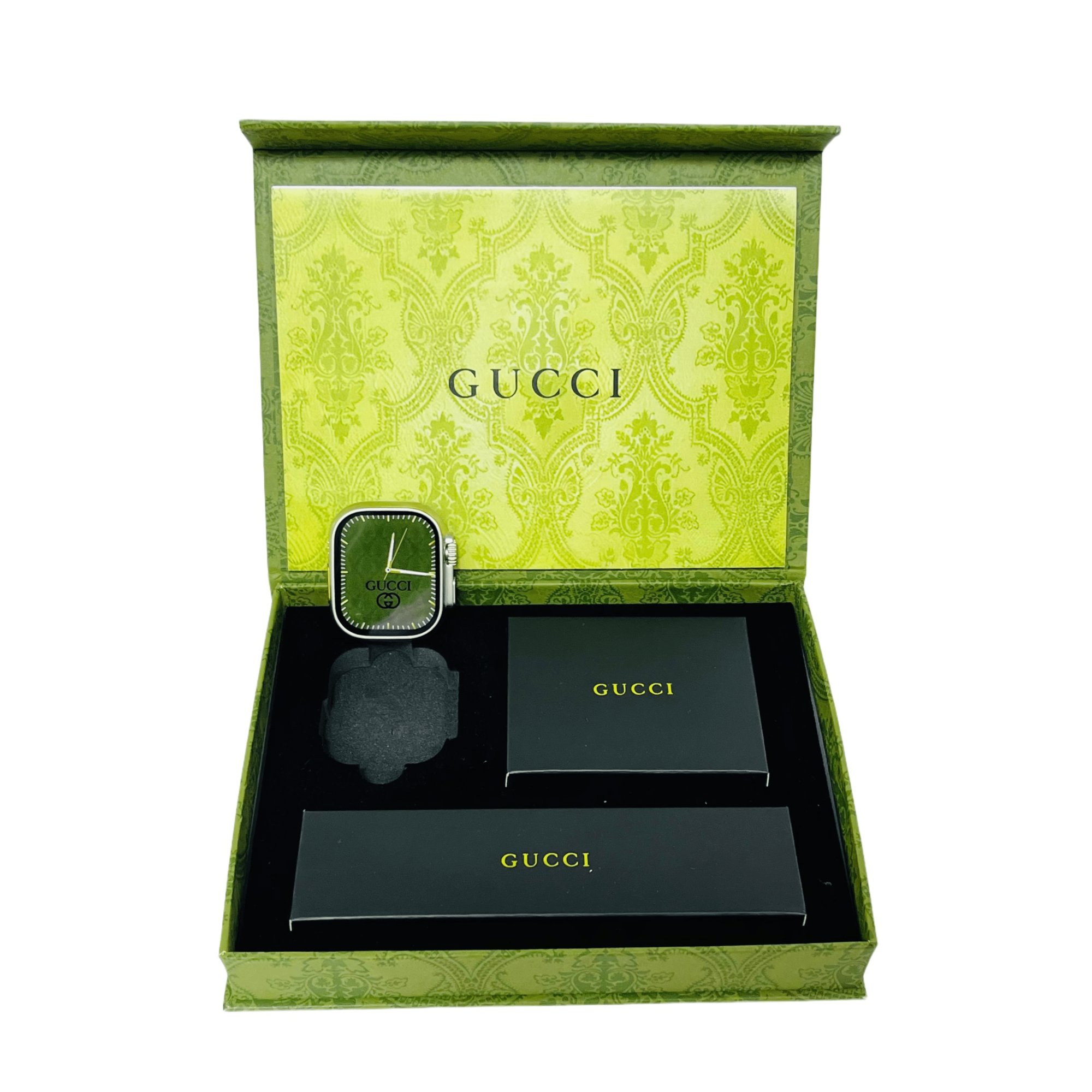 Умные часы gucci с сенсорным экраном, датчиком сердечного ритма и спортивными режимами (black)