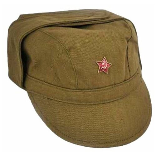 Кепка мужская Афганка СССР хаки с красной звездой, оригинал, стекляшка, Советская Армия, кепка для охоты и рыбалки 57 размер