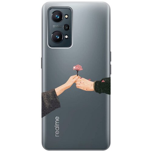 Силиконовый чехол с принтом Hands для Realme GT Neo 2 / Рилми ГТ Нео 2 силиконовый чехол с принтом lovely fingerprints для realme gt neo 2 рилми гт нео 2