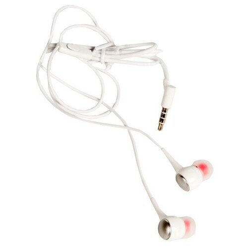 Наушники More choice G21 Drumbeat вакуумные AUX разъём с микрофоном и рег громкости длина 12м белый 44000₽