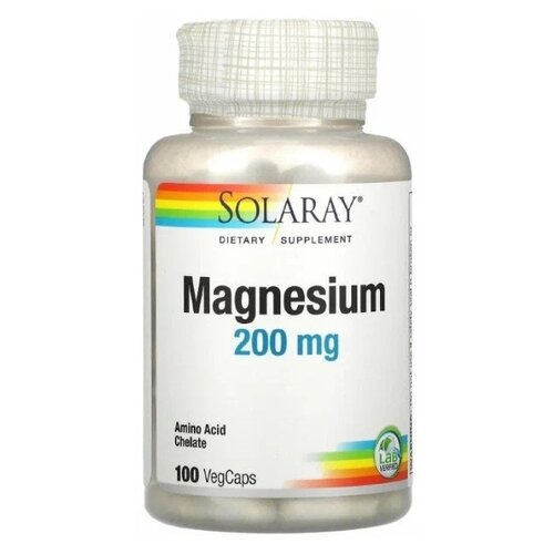 Капсулы Solaray Magnesium, 180 г, 200 мг, 100 шт.