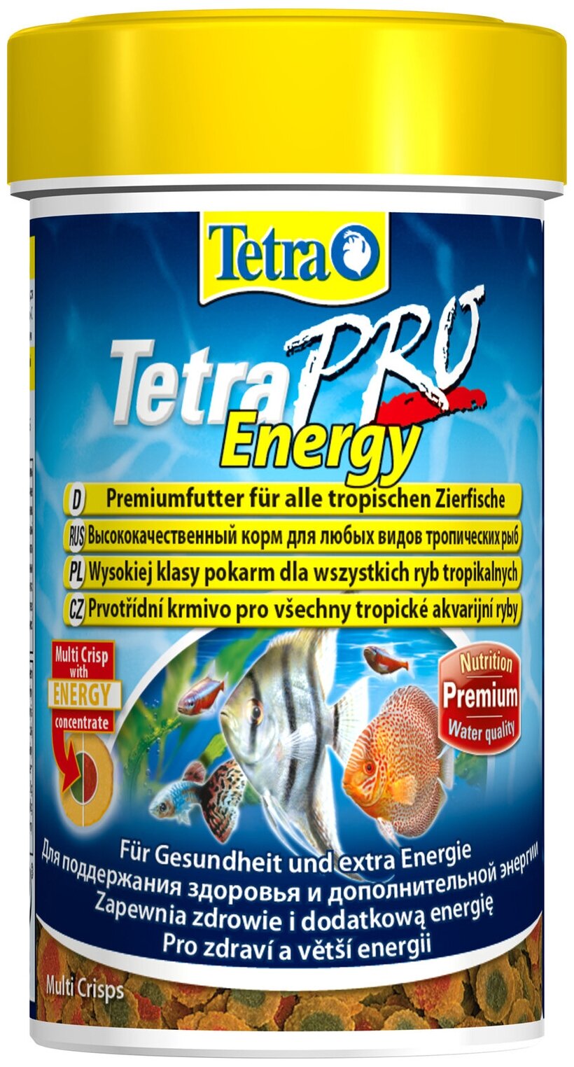 Корм-чипсы для всех видов рыб TetraPro Energy Crisps для дополнительной энергии 100 мл. - фотография № 1