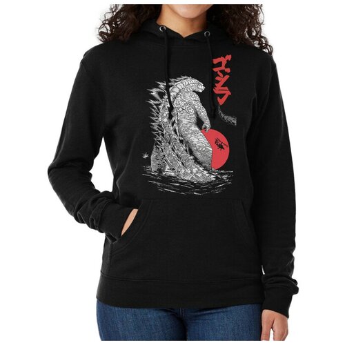 фото Толстовка / худи dream shirts годзилла - godzilla женский черный 52 размер
