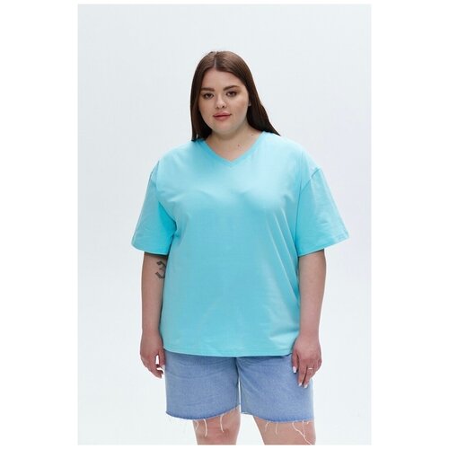 фото Футболка с v-образным вырезом, мята (3xl) 4forms