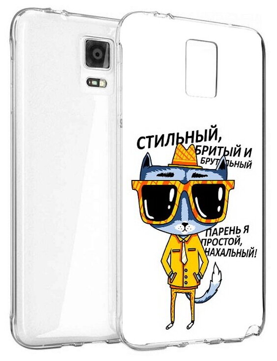 Чехол задняя-панель-накладка-бампер MyPads стильный кот для Samsung Galaxy Note 4 противоударный