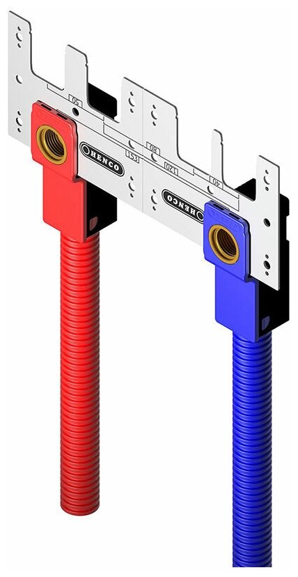 фото Набор водорозеток HENCO (пара: красный+синий) 16х1/2" ВР, латунь WBP-1604