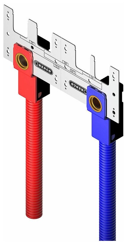 Набор водорозеток HENCO (пара: красный+синий) 16х1/2