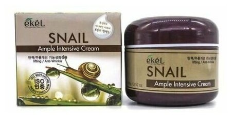 Ekel Крем для лица с экстрактом муцина улитки – Ample intensive cream snail, 100г