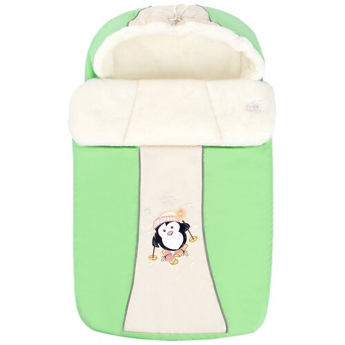 Конверт-мешок Little People Снежинка, 70 см, зелeный