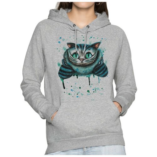 фото Толстовка / худи dream shirts чеширский кот - алиса в стране чудес женский серый 44 размер