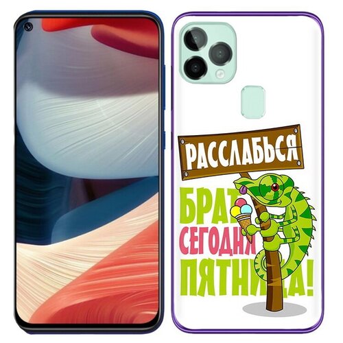 Чехол задняя-панель-накладка-бампер MyPads пятница для OUKITEL C22/OUKITEL C22 Pro противоударный