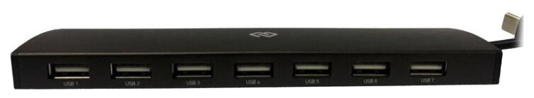 Разветвитель USB-C Digma HUB-7U2.0-UC-B черный