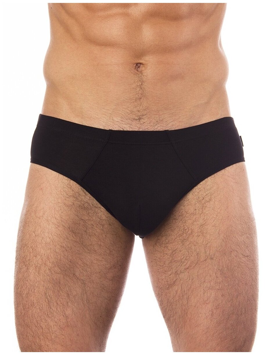 Трусы слипы мужские, плавки из модала Uomo Fiero 026FS-черный-50