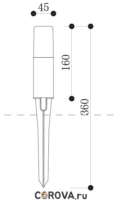 Фонарь уличный (столб) Outdoor Talpa O416FL-L3B3K