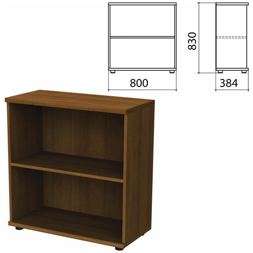 Шкаф стеллаж ЭкоЭтюд 768х370х842 мм полка орех 5991₽