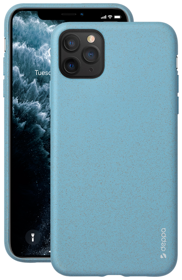 Чехол (клип-кейс) DEPPA Eco Case, для Apple iPhone 11 Pro Max, голубой [87287] - фото №2