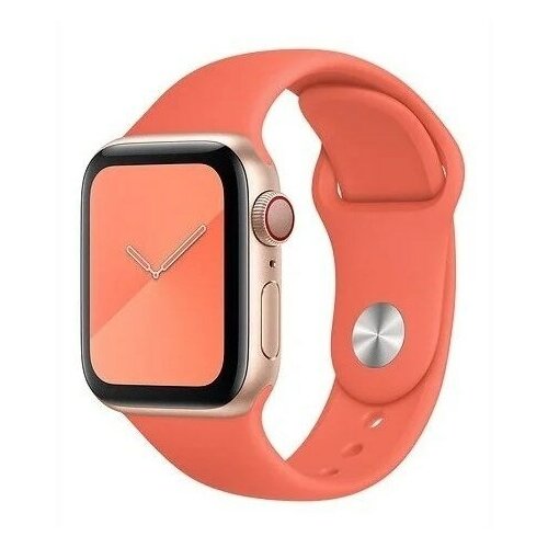 Спортивный ремешок Gurdini (силиконовый) Apple Watch 42mm/44mm Clementine