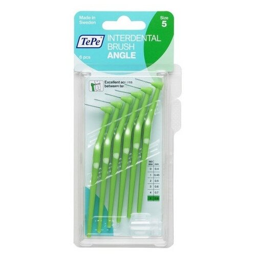 Ершики TePe Angle, размер 5 (0,8 мм) набор ёршиков tepe angle size 5 0 8 мм 6 шт