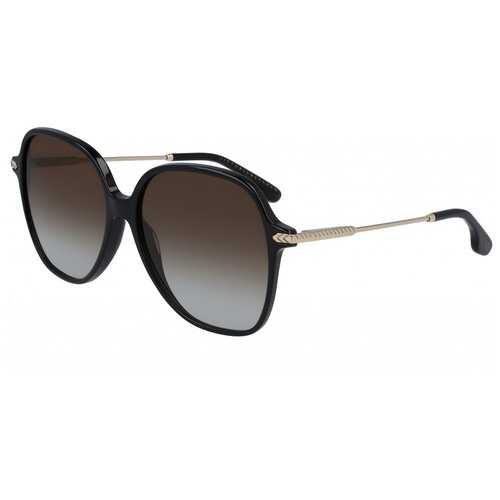 Солнцезащитные очки Victoria Beckham, квадратные, оправа: металл, для женщин, черный