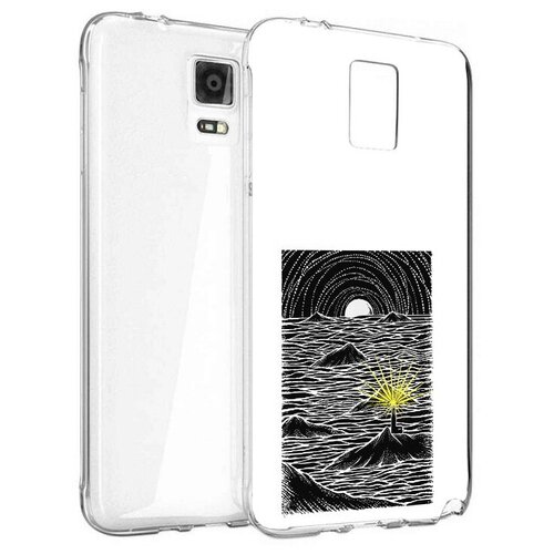 Чехол задняя-панель-накладка-бампер MyPads маяк в черно белом море для Samsung Galaxy Note 4 противоударный чехол задняя панель накладка бампер mypads маяк в черно белом море для samsung galaxy m33 противоударный