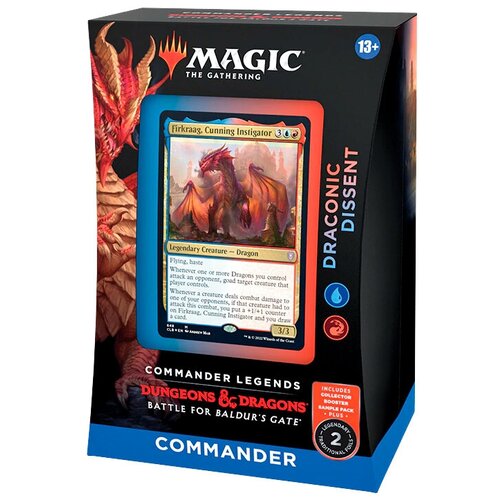 MTG: Колода Commander Deck - Draconic Dissent (сине-красная) издания Commander Legends: Battle for Baldur's Gate на английском языке