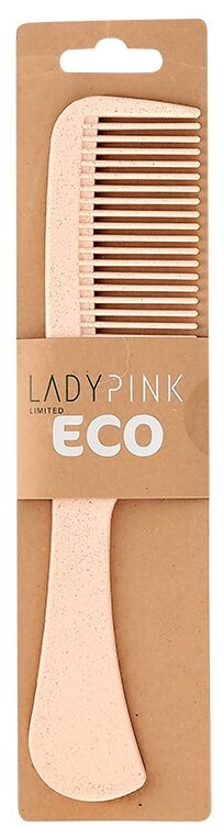 Гребень для волос с ручкой LADY PINK с редкой щетиной, желтый