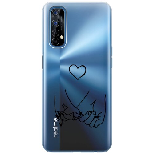 Силиконовый чехол на realme 7, Рилми 7 с 3D принтом Lovers Hands прозрачный силиконовый чехол на realme 11 рилми 11 с 3d принтом lovers hands прозрачный