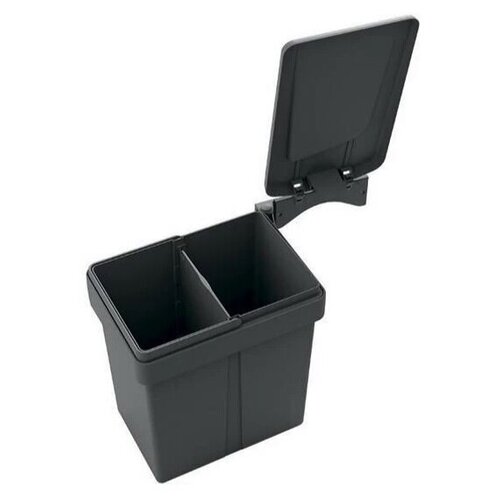 Ведро для мусора на фасад, с делителем 20л (10+10л), пластик