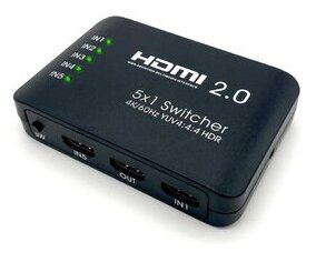 HDMI 2.0 переключатель 5 входов 1 выход Pro-HD