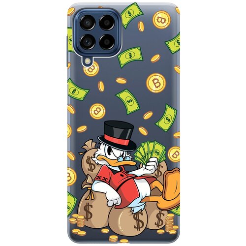 Силиконовый чехол с принтом Rich Scrooge для Samsung Galaxy M53 5G / Самсунг М53 5г силиконовый чехол с принтом rich scrooge для samsung galaxy a20s самсунг а20с