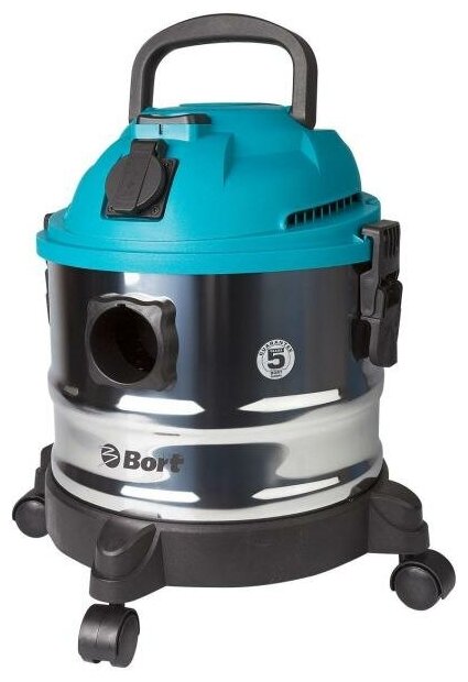 Промышленный пылесос BORT BSS-1015 чёрный голубой