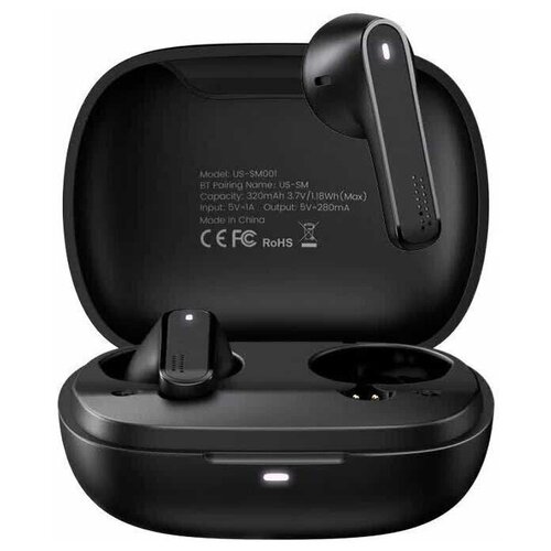 Стереогарнитура Bluetooth Usams SM Earbuds black BHUSM02