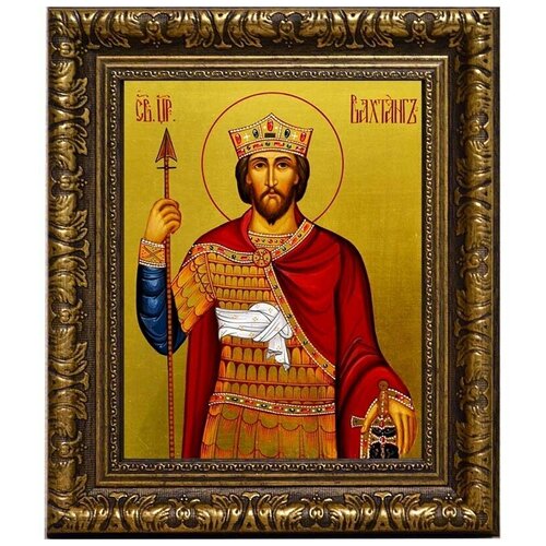 Вахтанг Горгасали святой благоверный царь. Икона на холсте.