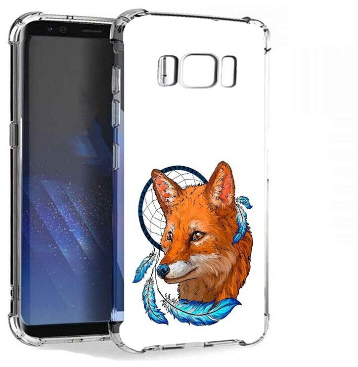 Чехол задняя-панель-накладка-бампер MyPads лиса и ловец снов для Samsung Galaxy S8 Plus SM-G955 противоударный