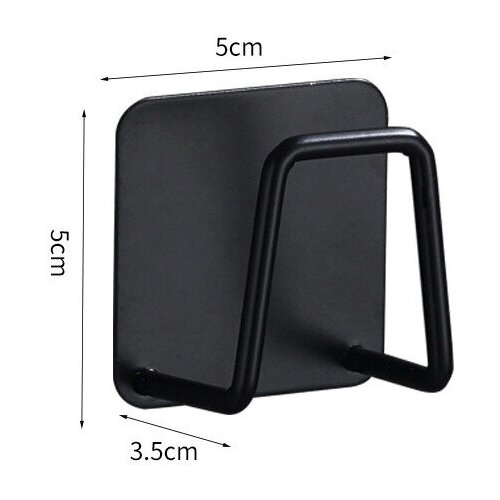 Kitchen Держатель губки металлический на клейкой основе 3M черный матовый