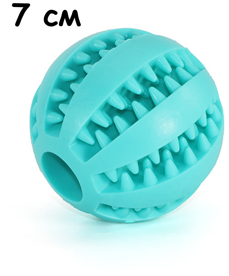 Жевательная игрушка мяч для собак, 7 см "Чистые клыки" - фотография № 1