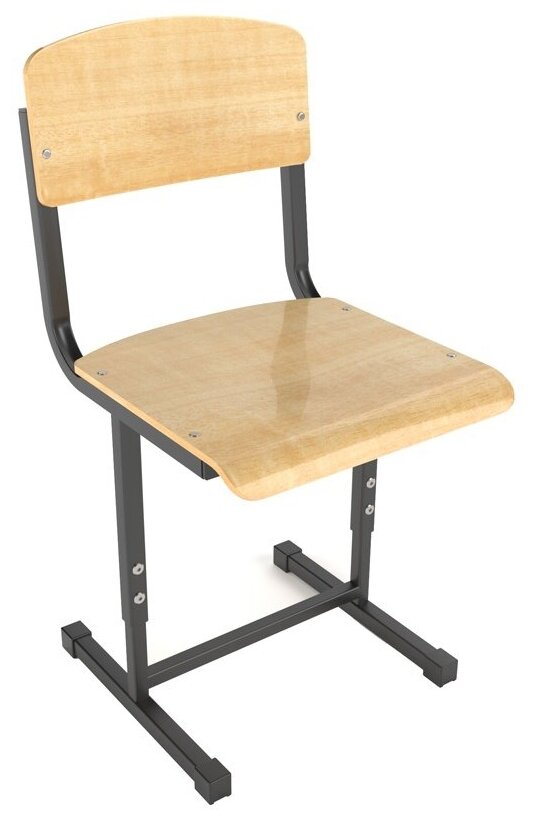 фото Стул ученический регулируемый 380*380*380-500мм, (4-6гр, 5-7гр.), черный каркас (2 упак. места)