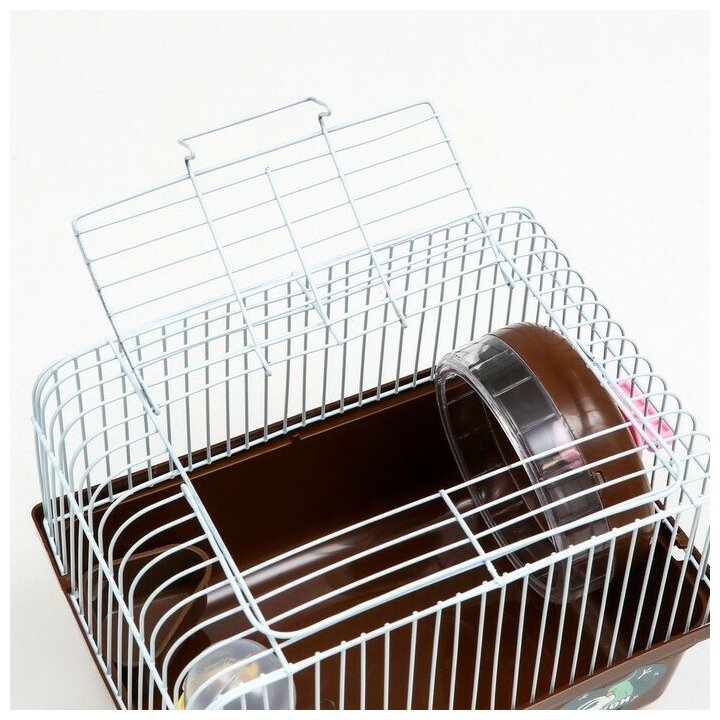 Клетка для грызунов "Пижон", 23 х 17 х 17 см, коричневая - фотография № 4