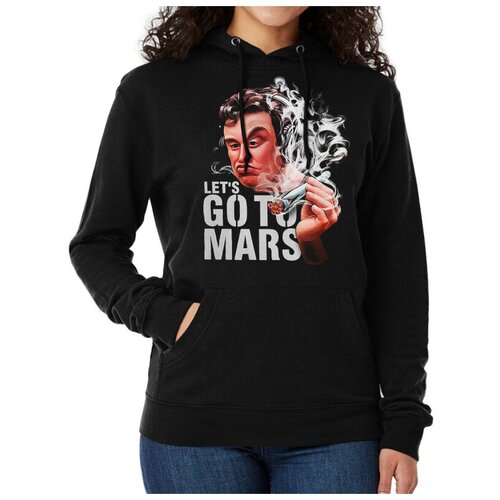 фото Толстовка / худи dream shirts илон маск - полетели на марс женский черный 50 размер