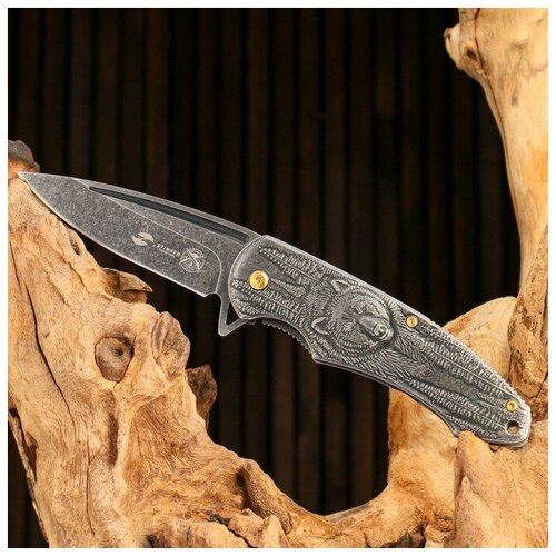 фото Нож складной stinger с клипом, 8 см, лезвие - 3cr13, рукоять - сталь profit