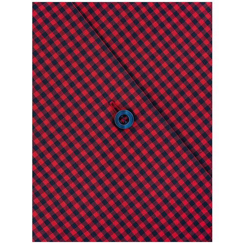 фото Рубашка мужская длинный рукав casino c625/157/3131/z/1p, полуприталенный силуэт / regular fit, цвет красный, рост 174-184, размер ворота 42