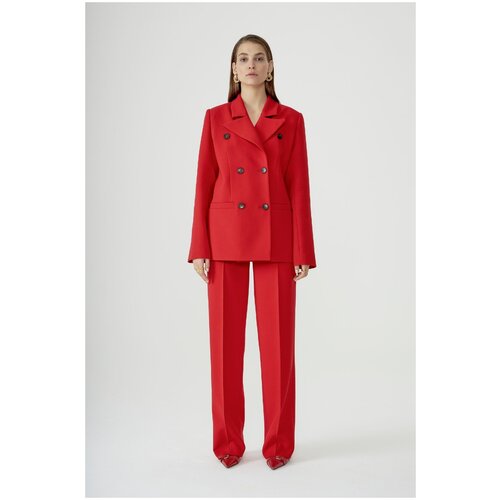 Брюки прямого кроя LESYANEBO красный